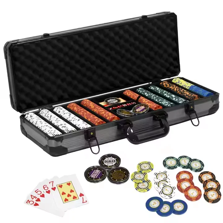 14g 40mm*3mm Clay Poker Chips, 200/300/500/600/1000 Texas Hold'em Chip Set, Luxury Box, Professional Quality