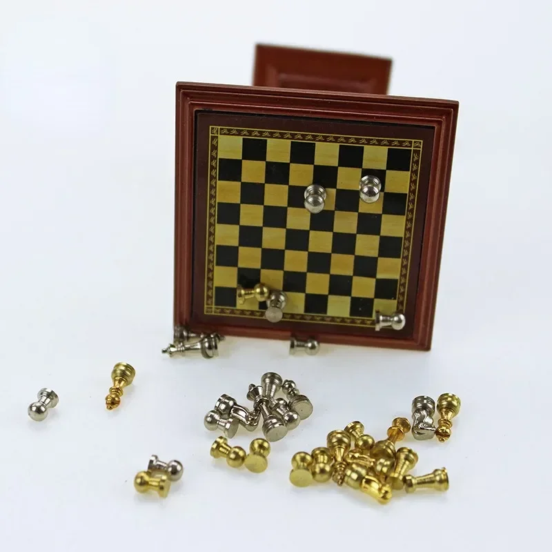 Simulated Chess Mini House Layout Decor Accessories Home Pretend Play Dolls Board Model Table