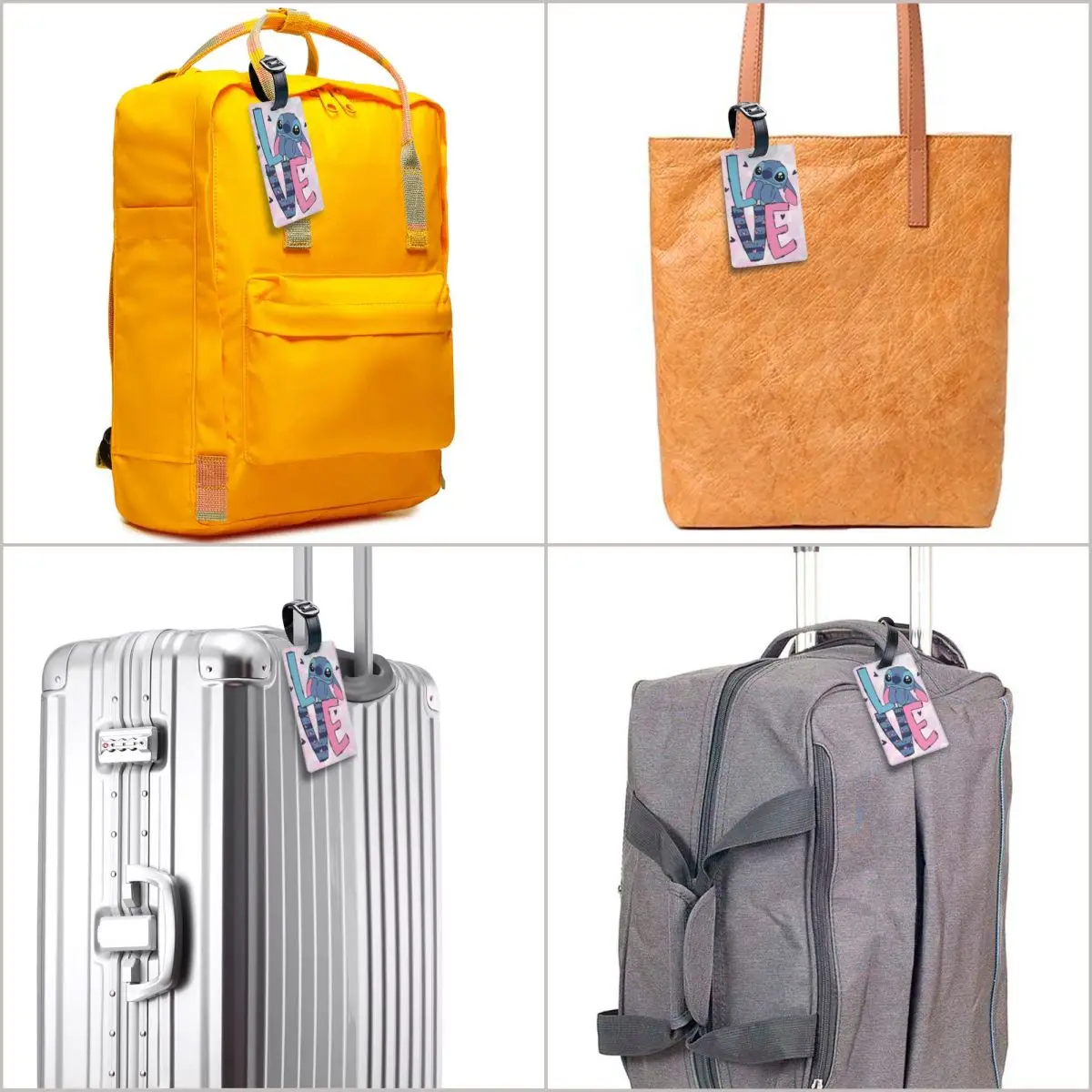Etichetta personalizzata per bagagli Stitch Love per etichetta identificativa per copertura privacy valigia da viaggio