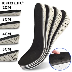 Memory Foam Ultra Thin Height Increase Template Insoles With Breathable Comfortable EVA Bottom Shoe Insole Height 2-5cm Unisex