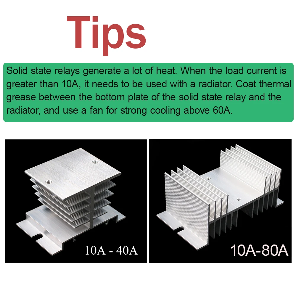 SSR-60DD SSR-100DD SSR 60A 80A 100A Solid State Relay Module DC3-32V Input DC12-220V Output DC Control DC Voltage Transformer