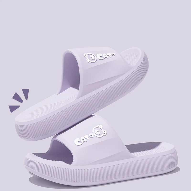 Couple Lovely Bear Thick Sole Pillow EVA Slippers Summer 2026 Fashion Beach Cloud Slippers Women Platorm Non Slip Slides Sandals