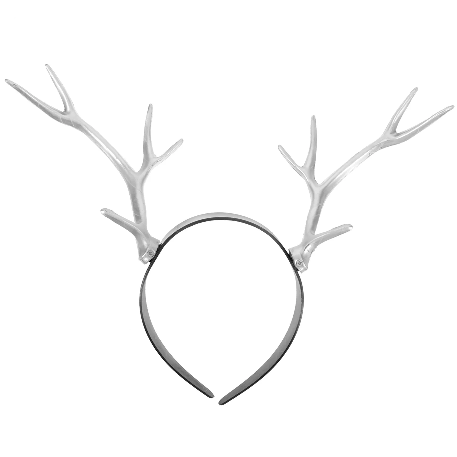 Silver Antlers Headband Baby Performance Hair Hoop Animal Party Headwear Miss Reindeer