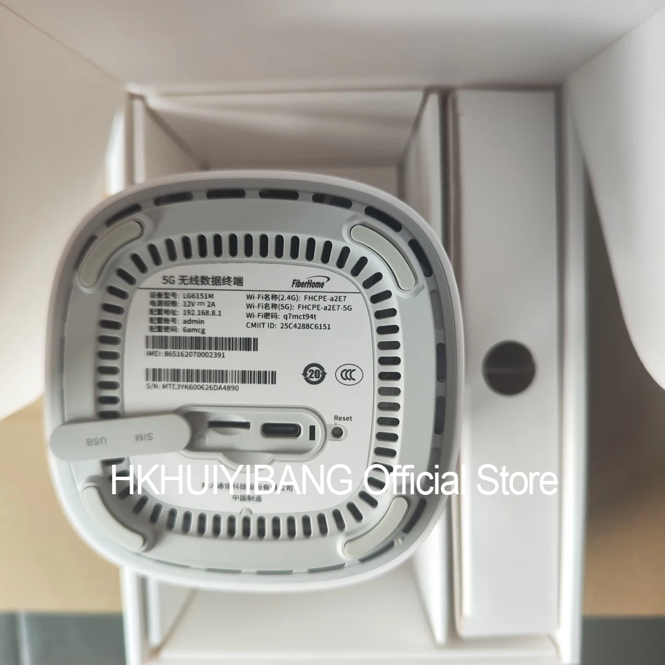 مقفلة FiberHome 5G CPE Pro 2 LG6151M WiFi 7 BE5000 راوتر قفل الخلية 2.5G WAN/LAN Port 4G LTE CAT19 5G-A مودم Sim لاسلكي