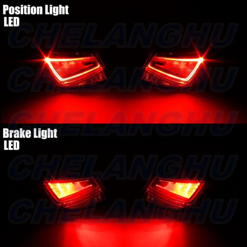 LED Tail Light For SEAT LEON Hatchback/SC Coupe 2013 2014 2015 2016 Pair Left+Right Outer Side Rear Lamp Brake Light