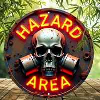Vintage - Style Aluminum Neon Skull Hazard Sign - Ideal Wall Art for Bar Cafe Beach House Backyard To Bring Edgy Aesthetic