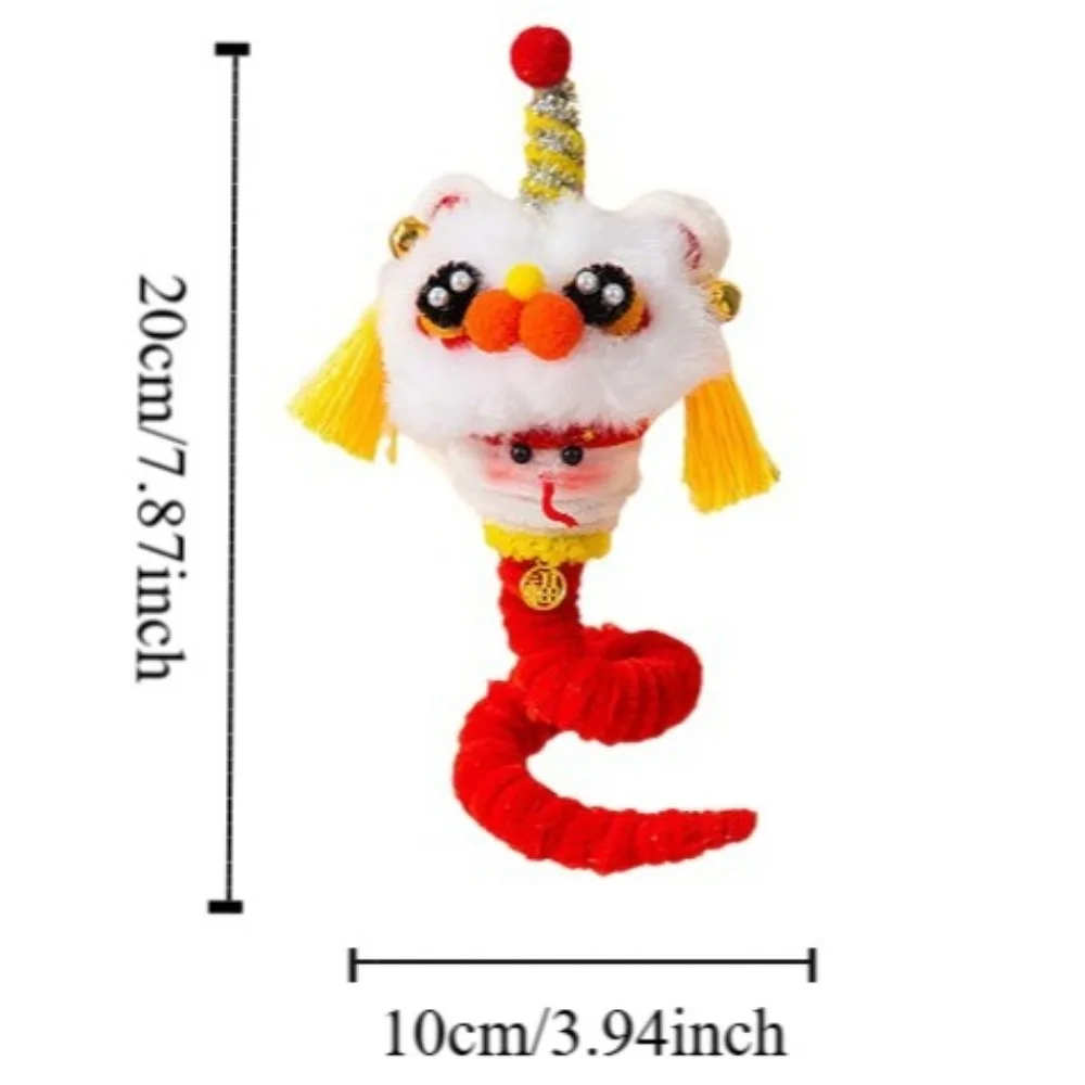 Material Package DIY Lion Dance Toy Twist Wire Blessing Handmade Plush New Year Craft Realistic Snake Shape