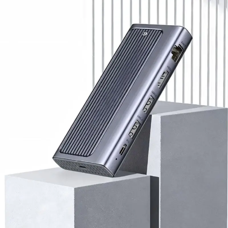 USB C Hubs With M.2 SSD Enclosure HDTV 4K 60Hz PD90W And USB 3.2 Port For Laptop Desktop 
