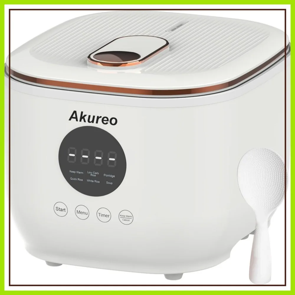 

3L Low Carb Rice Cooker, Low Sugar Digital Steamer, 5 Cooking Functions, 24H Timer & Auto Keep Warm, Stainless Steel Basket