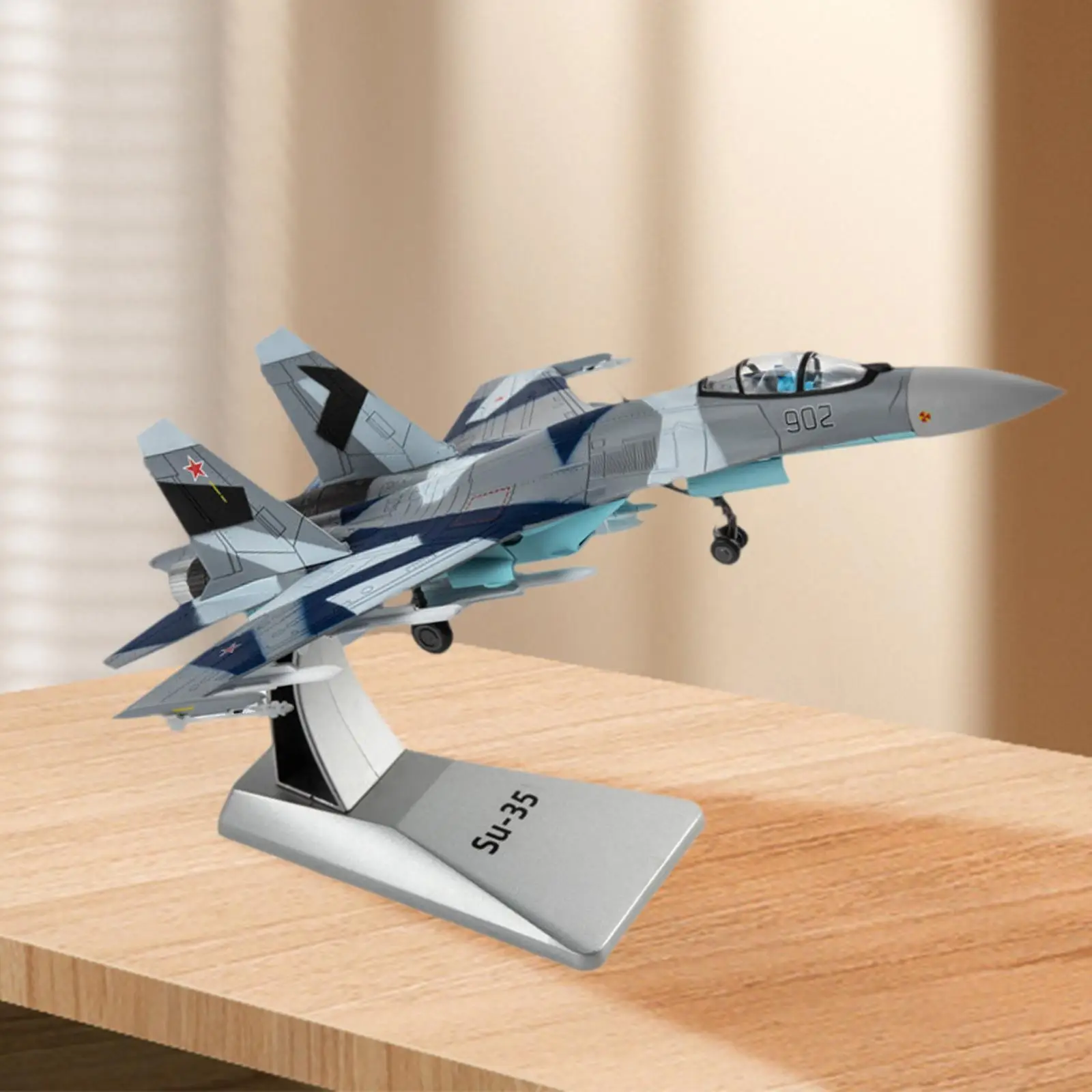 

1:100 SU35 Airplane Model with Stand for Cafe Shelf Desktop