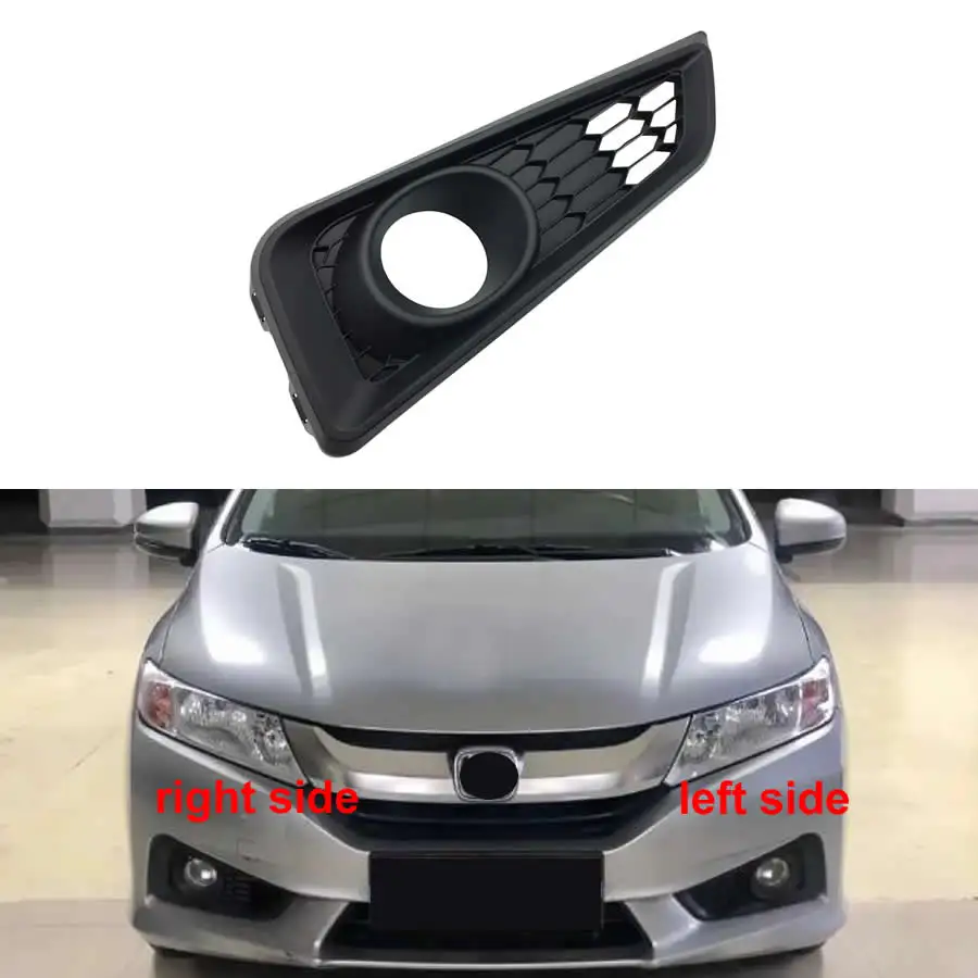 For Honda City 2015 2016 2017 2018 Fog Light Cover Vent Car Grille Auto Front Bumper Driving Lamp Cover with Hole