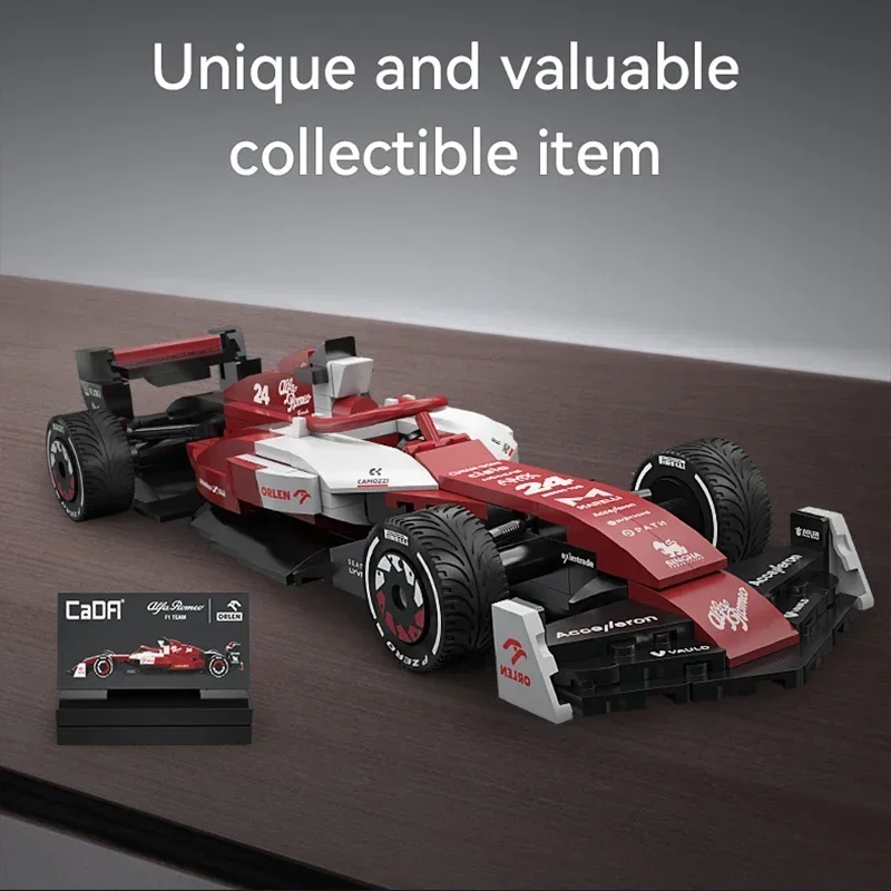 

Cada C55026 Alfa Romeo Formula Racing F1 Модель 1:24 Гоночный спортивный автомобиль C42 Строительные блоки Детская игрушка Рождественский подарок