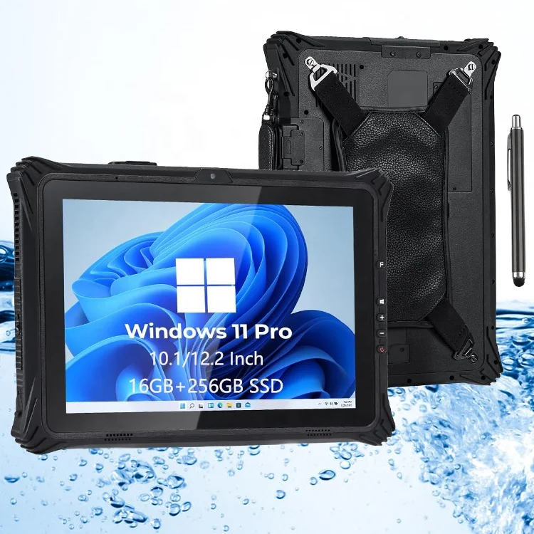 Tablet Windows robusto 10 12 pollici 16GB di RAM con lettore di codici a barre 2D supporto per veicolo PC industriale Windows Tablet Rugged rug tablet windows