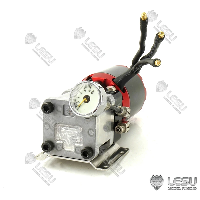 LESU 1/14 Excavator Hydraulic Model with Oil Pressure Gauge Oil Pump High Pressure Pump Y-1528