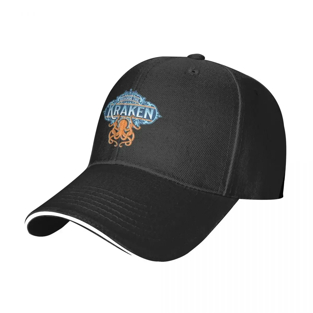 

Release the Kraken Vintage Logo Baseball Cap Designer Hat black Beach fashionable Women Hats Men's