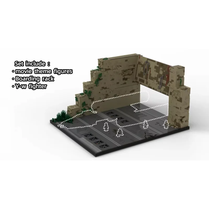 

Звездные темы MOC Набор строительных блоков из фильма Классический набор кирпичей сцены Ярвин Базовая модель DIY Военные игрушки для детей