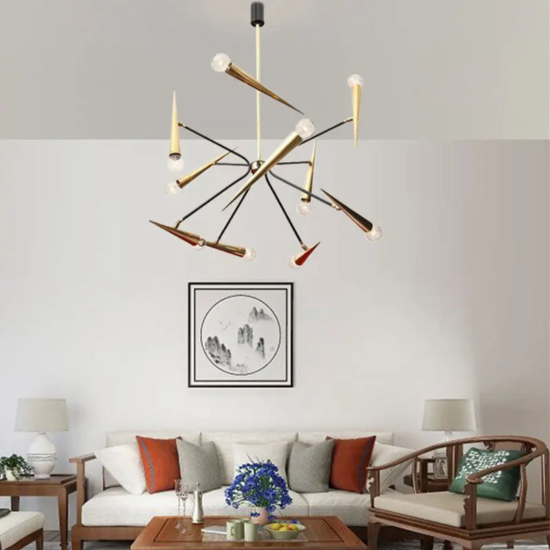 Nordic Living Room Bedroom Pendant Light Iron Art Postmodern Creative Minimalist Style Dining Room Home Decor Lighting Fixtures