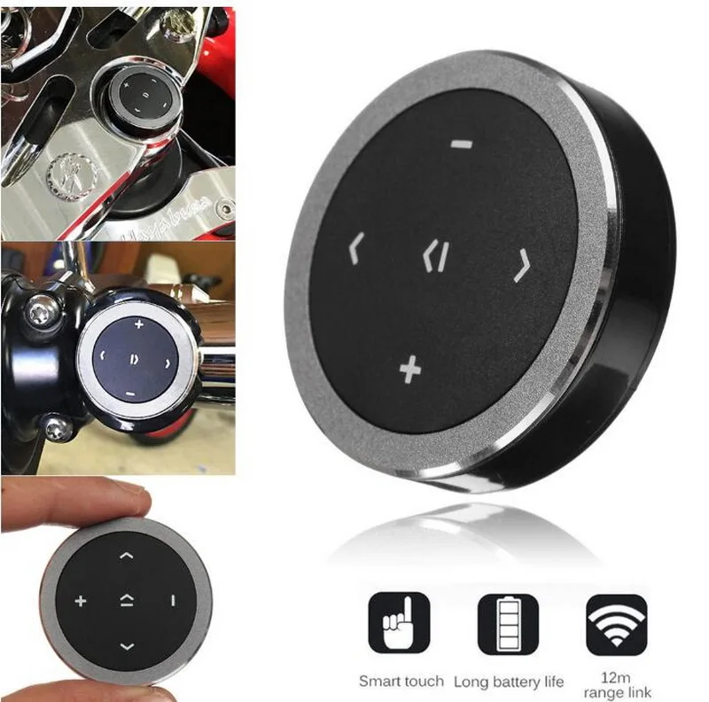 Steering Wheel Music Player Wireless Bluetooth 3.0 Car Motorcycle  Remote Control Start For iOS/Android Media Button Car Styling