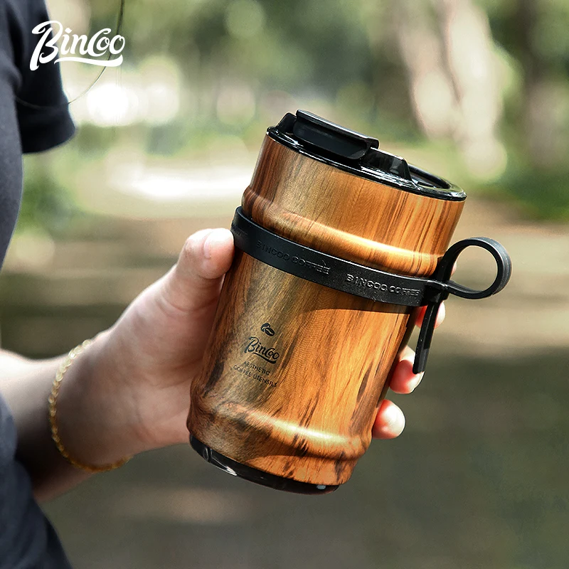 Bincoo ceramic interior coffee cup male and female thermos cup High appearance level handy water cup 316 stainless steel cup