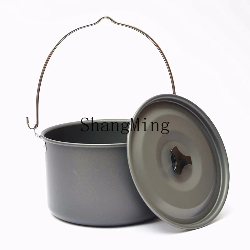 

DSA outdoor picnic single pot aluminum alloy camping hanging pot camp set pot