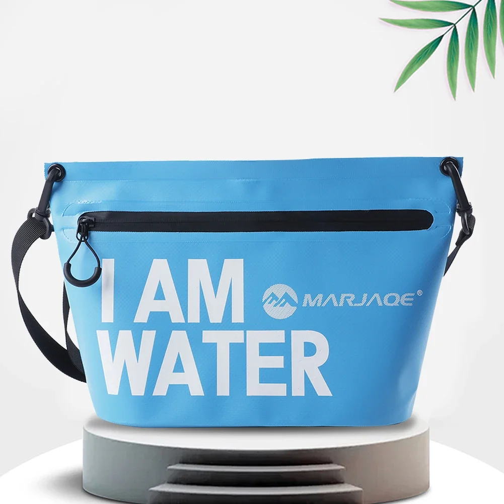 Waterproof Cosmetic Bag with Zipper PVC Swimming Shoulder Pack High-Capacity Portable Multifunctional Storable for Outdoor Sport