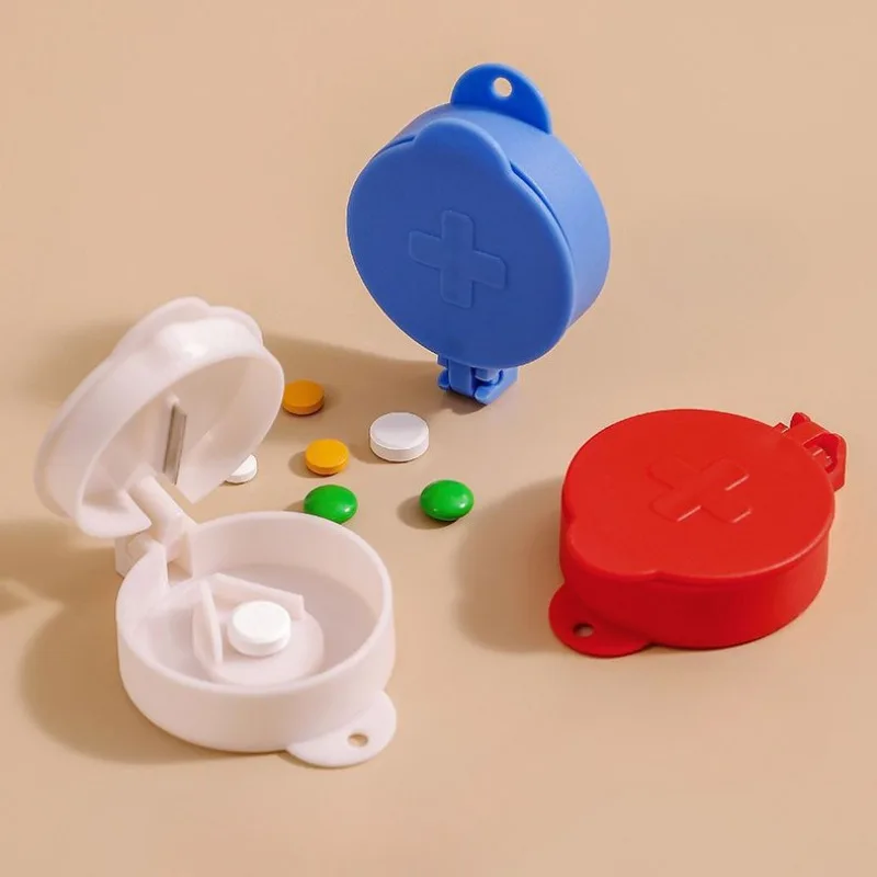3pcs Portable Pill Cutter and Medicine Storage Box Combination - Travel-Friendly Splitter with Crusher Function