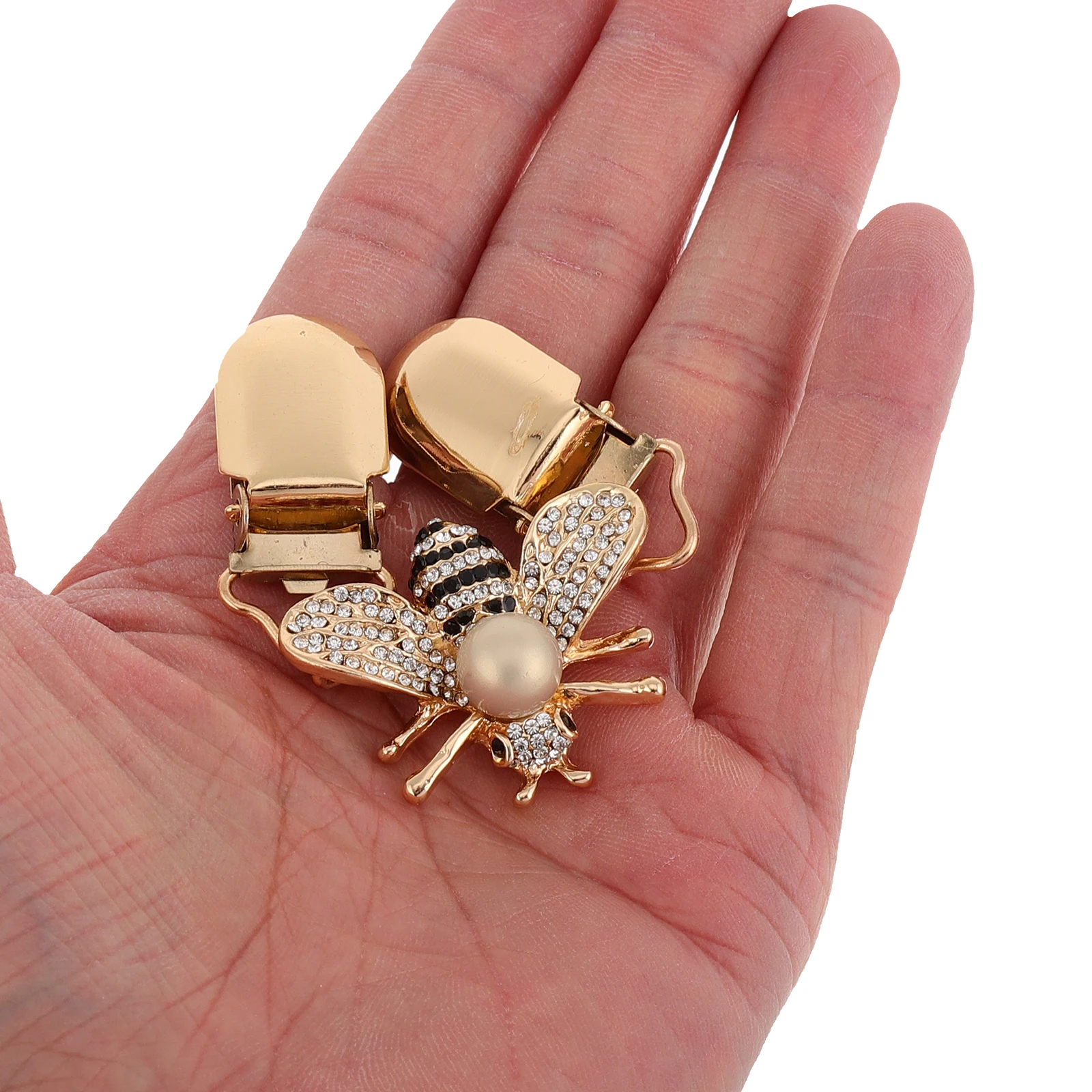 Clip per maglione Spilla ape Cardigan Gioielli Sciarpa decorativa Fibbia Chiusura dorata per donna Elegante colletto con chiusura in lega