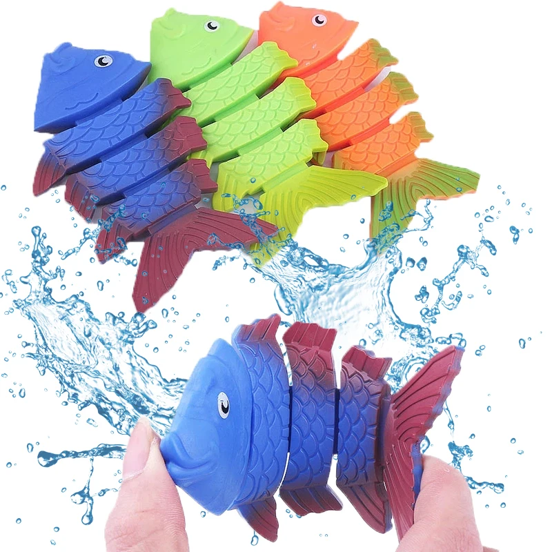 Mergulho Funny Fish Bone, Summer Outdoor Party, Mergulho Polvo Piscina, Dive Throwing Game Acessórios, Brinquedos para Crianças, 3Pcs
