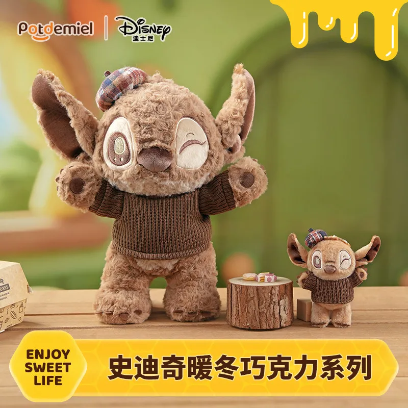 

Плюшевая кукла Disney Stitch в виде медового горшочка Potdemiel, мягкая игрушка с вязаным свитером, компаньон для сна для взрослых женщин, подарок на день рождения