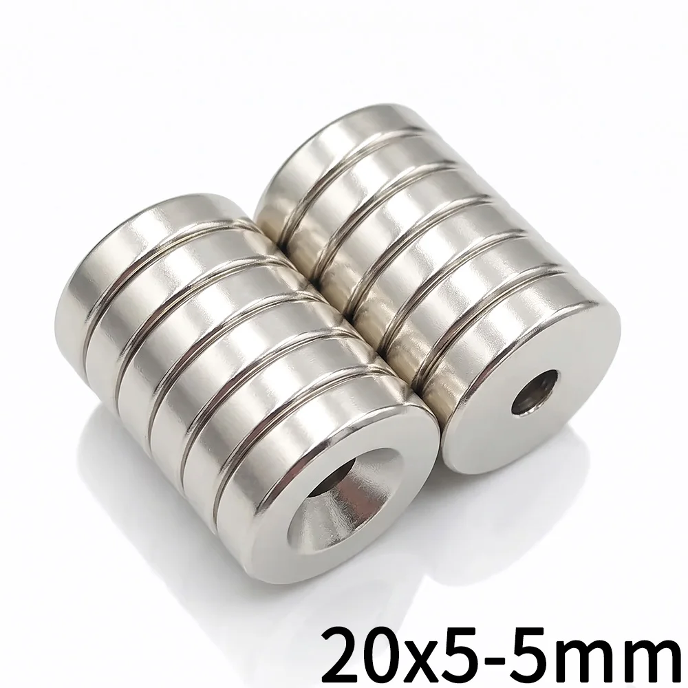 Super Strong 20x5mm Round Magnet With 5mm Hole 2 5 10 15 30Pcs Permanent Magnetic Disc For DIY Projects And Crafts Heavy Duty
