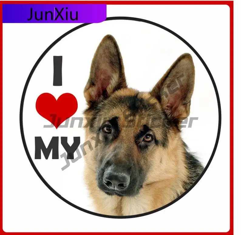 

I Love My German Shepard Dog Sticker Puppy Love K9 Rescue Dog Service Dog Vinyl Decal Macbook Pro Sticker Car Truck Bumper Cover