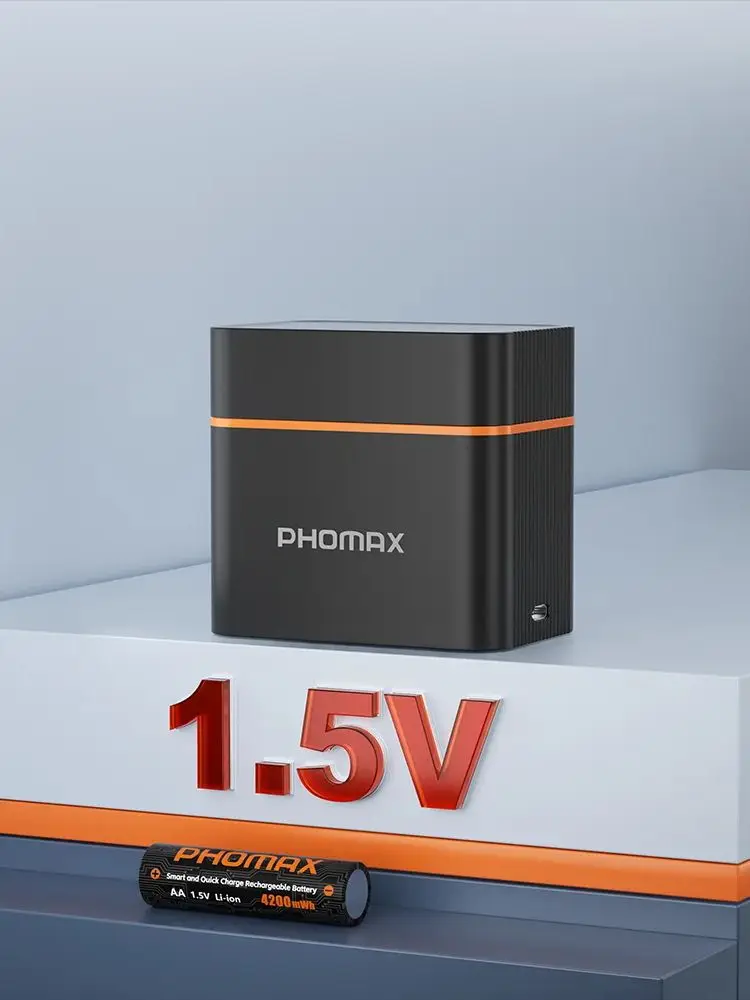 PHOMAX 2-32PC Oplaadbare lithiumbatterij 12-slots slimme snellader 1,5 V AA 4200 mWh batterijen voor koplamp speelgoedauto multimeter - afbeelding 2