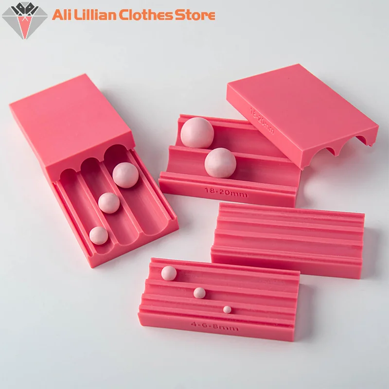 Forma e cortador de esfera de argila 4-15mm, faça você mesmo, multi-tamanho, fabricante de bola de argila de polímero, molde de bola de rolamento para brincos, colares, joias