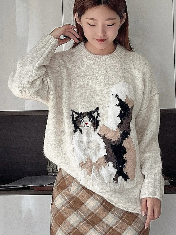 

Autumn/Winter Women's Fashion Minimalist Pullover Sweater Classic Long Sleeve Top