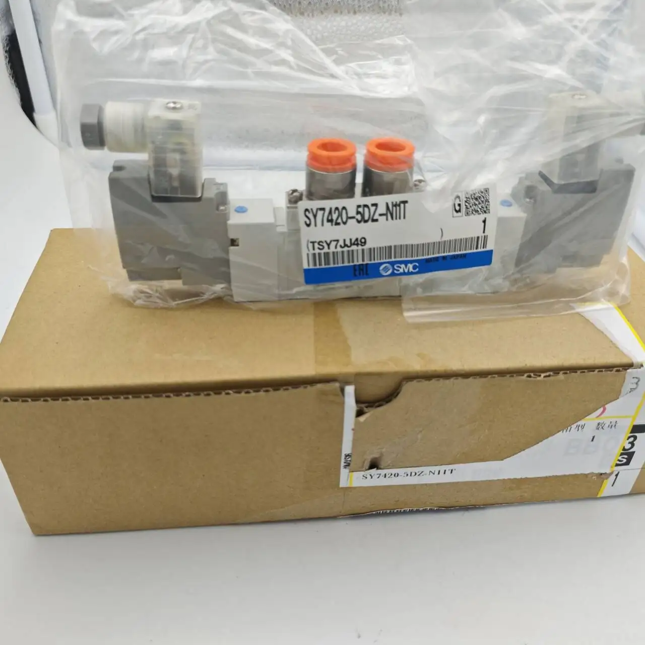 Originele Echte SMC Vijfweg Pilot Magneetventiel Directe Leiding Type SY7460-5LOU-C10-Q Pneumatische Magneetventiel