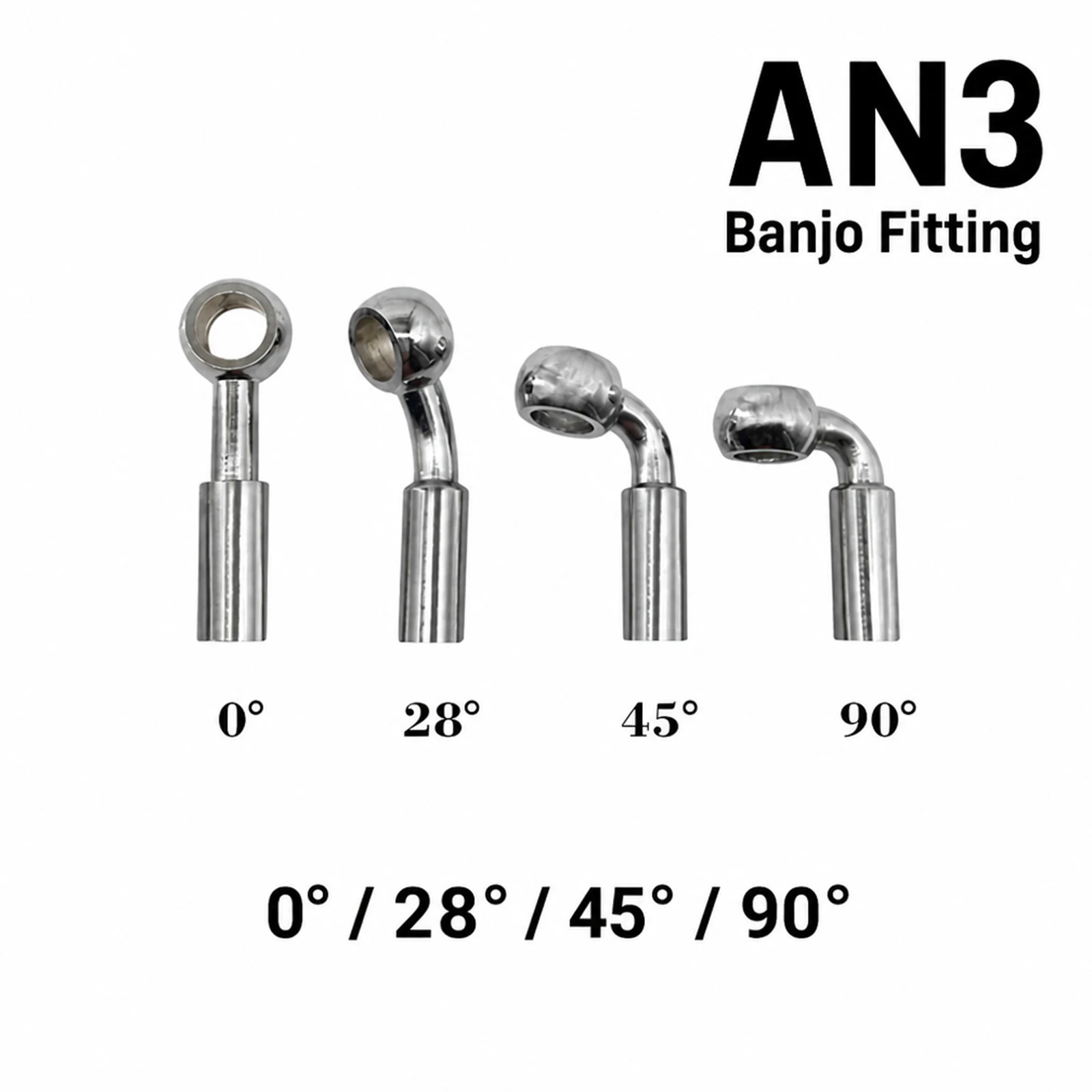 10PCS 20PCS AN3-M10 Banjo Hose End Brake Line – Universal For Motorcycles, Mountain Bikes Racing  0°/28°/45°/90°