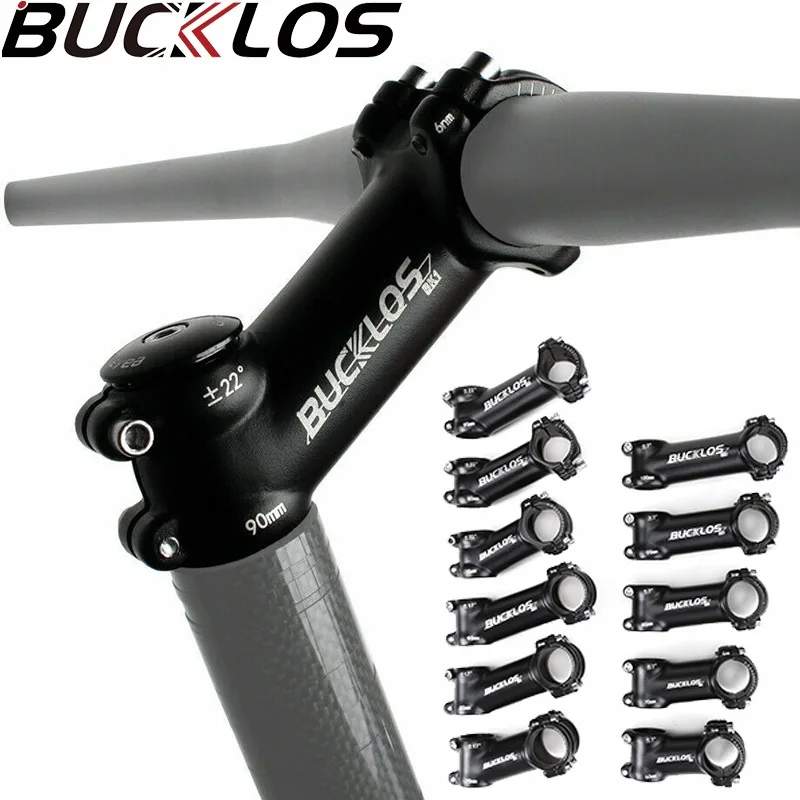 

BUCKLOS Bicycle Stem Ultralight Bicycle Handlebar Stem 60/70/80/90/100mm Bike Table 7/17/22 Degree Bike Stem Bike Accessories