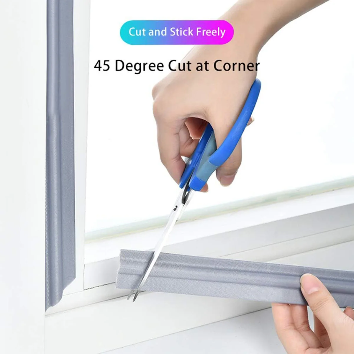 4/40m Window Draft Stopper Foam Self Adhesive Window Insulation Door Side Weather Stripping Soundproof Noise Gap (T Shape Grey)