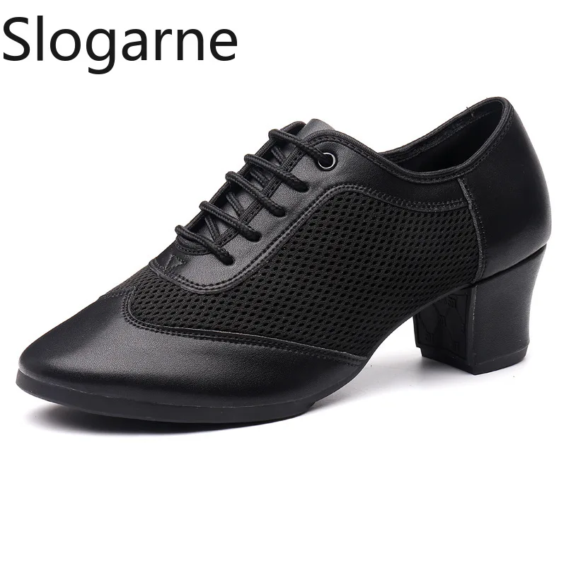 Women Ballroom Dance Shoes Latin Salsa Dance Shoes Soft Sole Professional Jazz Tango Shoes Dancing Lady Outdoor 5CM Heel Sneaker