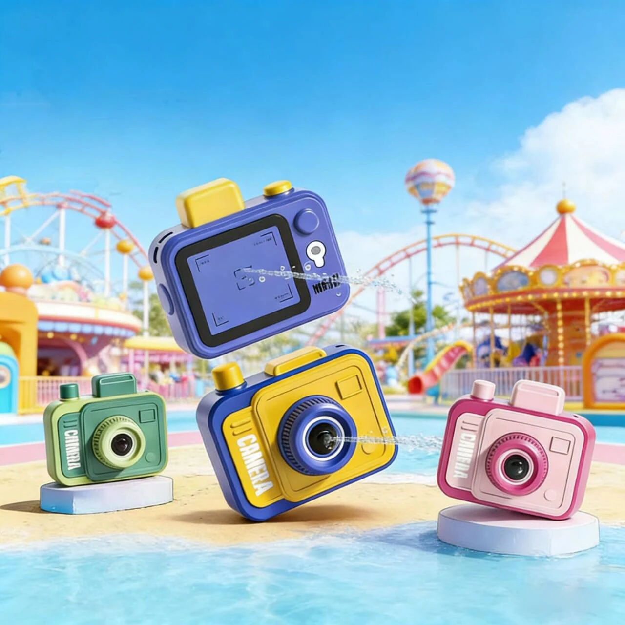 Simulation camera double-sided water gun toy prank water gun parody water play toy
