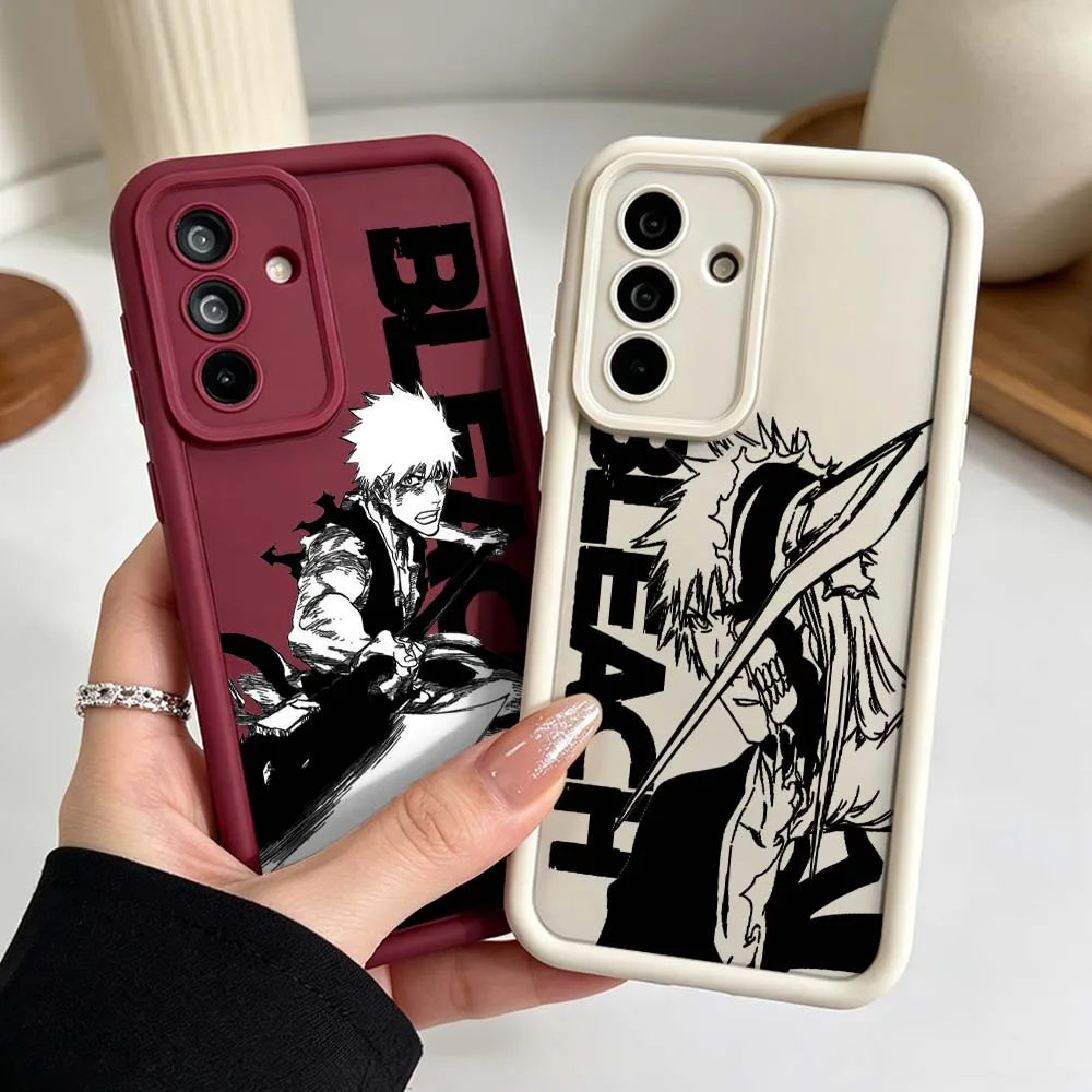 BLEACH Cool Phone Case For Samsung Galaxy A71 A57 A56 A55 A54 A53 A52s A17 A16 A06 Eye Ladder Silicone Cover