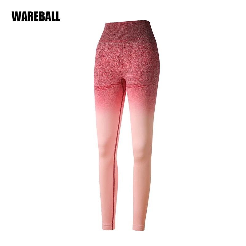 

Seamless Gradient Women Yoga Pants High Waist Leggings Hips up Sports Pants Running Training Trousers Tights Gym Fitness Wear