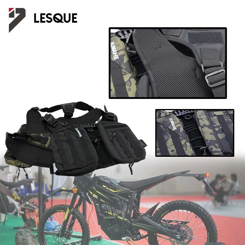 

LESQUE Pit Dirt Bike Waterproof Saddle Bag Side Helmet Riding Travel Bags For Electric Surron Talaria Motorcycle Racing