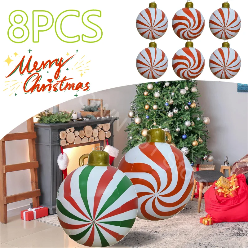 

Christmas Candy Decoration Balloon Outdoor Patio Lawn Fun PVC Inflatable Christmas Balloon Ornament