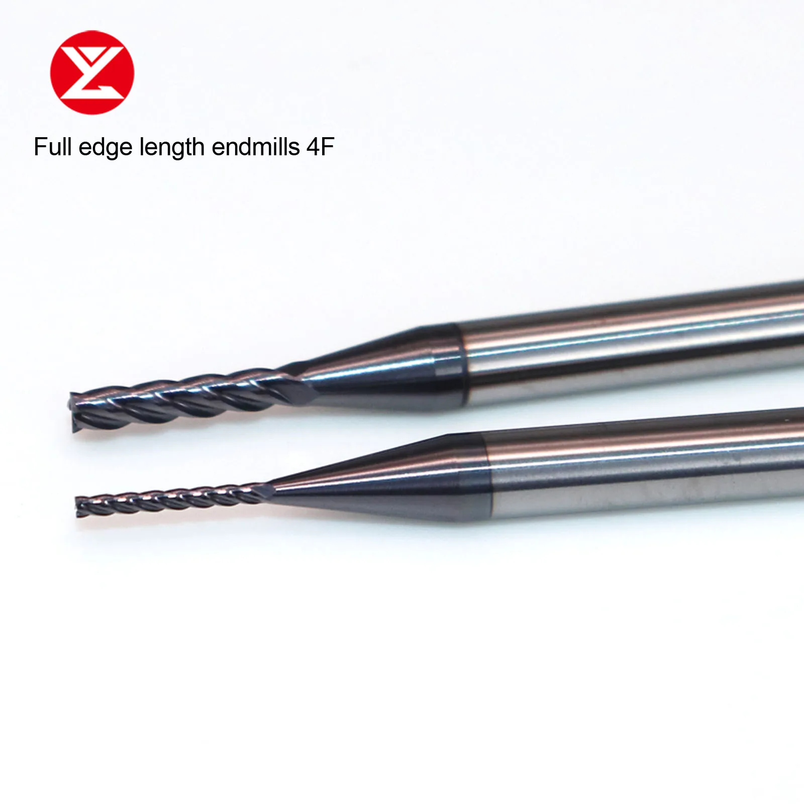 4 Flute Micro Diameter Carbide Milling Cutter 1.0~4.0mm For Alloy Steel Long Neck Deep Groove Tungsten Endmill Mini