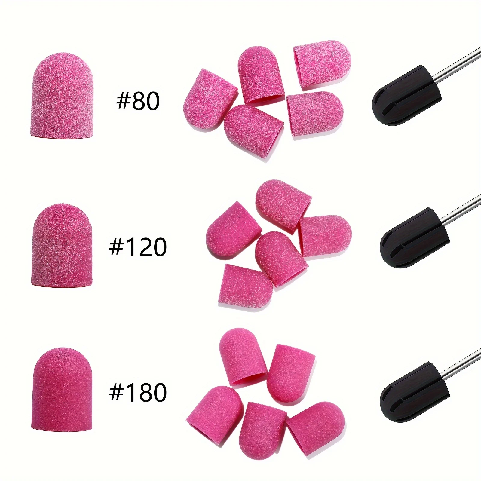 Nail Art polishing Sand Ring Bands Set, Electric polishing Machine Nail polishing Head Nail Removal Sand Bands Nail polishing