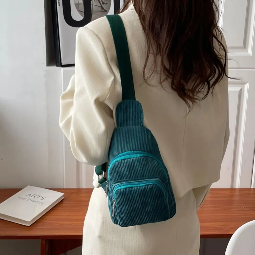 

Сплошной цвет Вельветовая нагрудная сумка Сумка на плечо Нагрудная сумка Вельветовая сумка через плечо Сумка-мессенджер Сумка для хранения телефона Поясная сумка для девочек