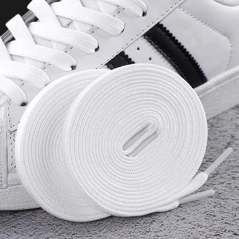 Flat Double Layer Shoelaces Classic Black White AF1 Shoe Laces Solid Sports Shoelace Casual Unisex Shoe Strings Shoe Accessories view 4