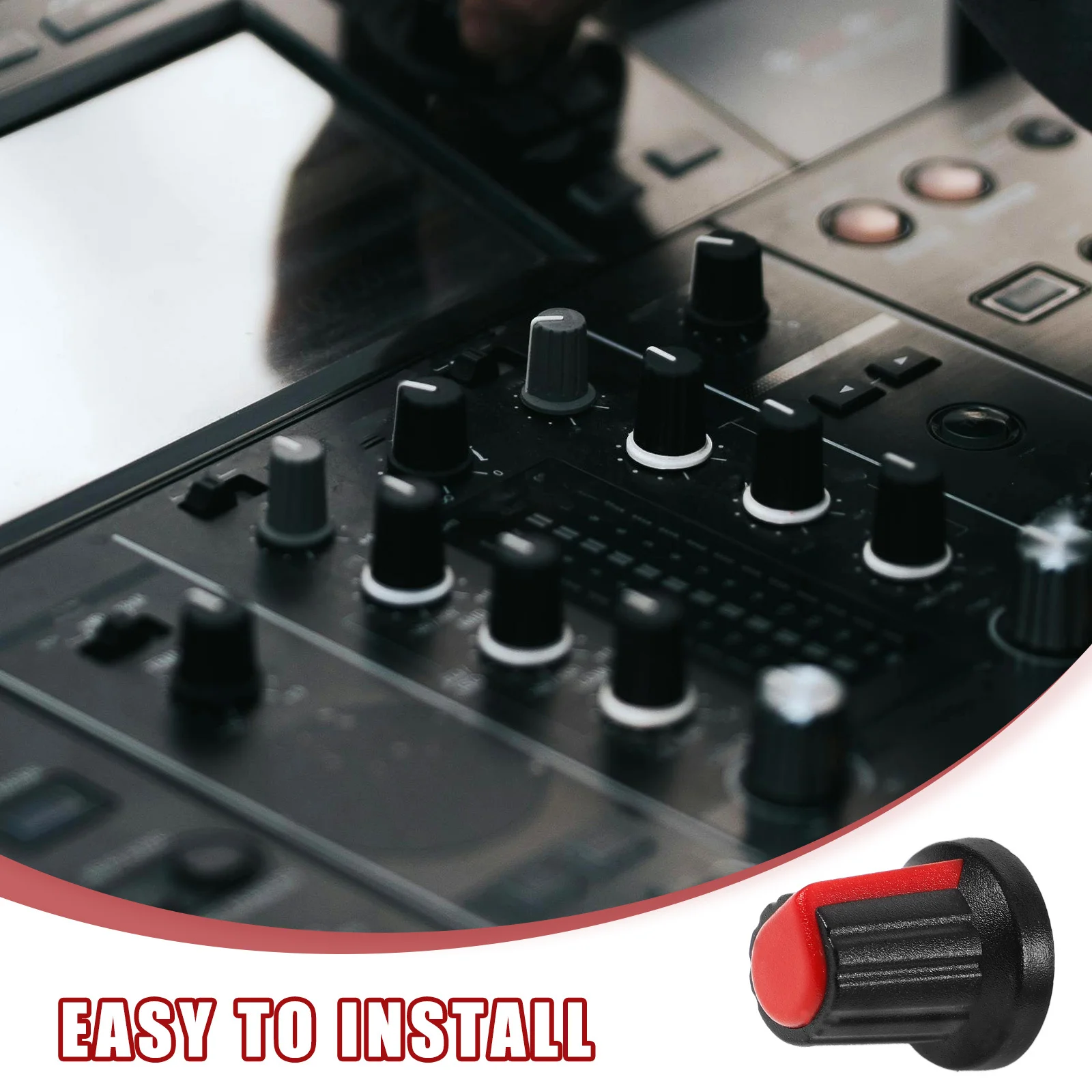 

20pcs Potentiometer Knob Caps Plastic Volume Control Knobs For Dj Mixer Instrument Rotary Sound Adjust Replacement Parts