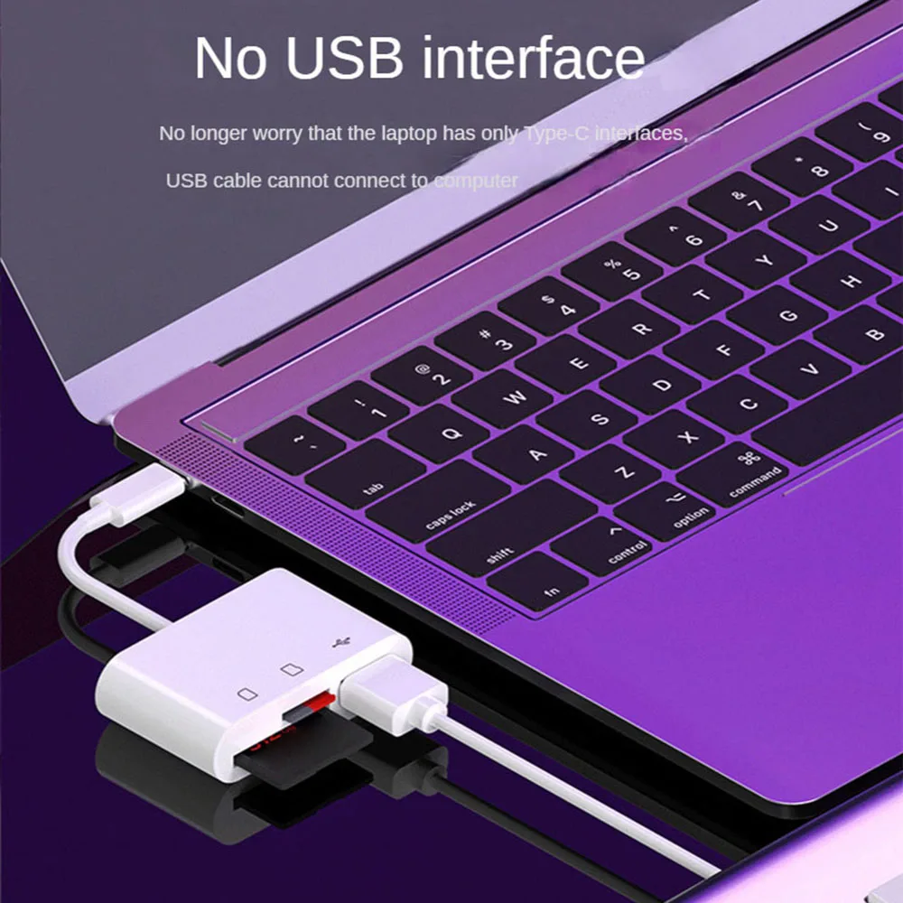 USB C 3 in 1 Adapter TF CF SD Memory Card Reader Writer Compact Flash USB-C for IPad Pro Huawei for USB Type-C Adapter